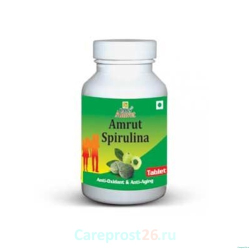 Спирулина Baps Amrut (Spirulina) энерготоник и источник витаминов, 60 кап.